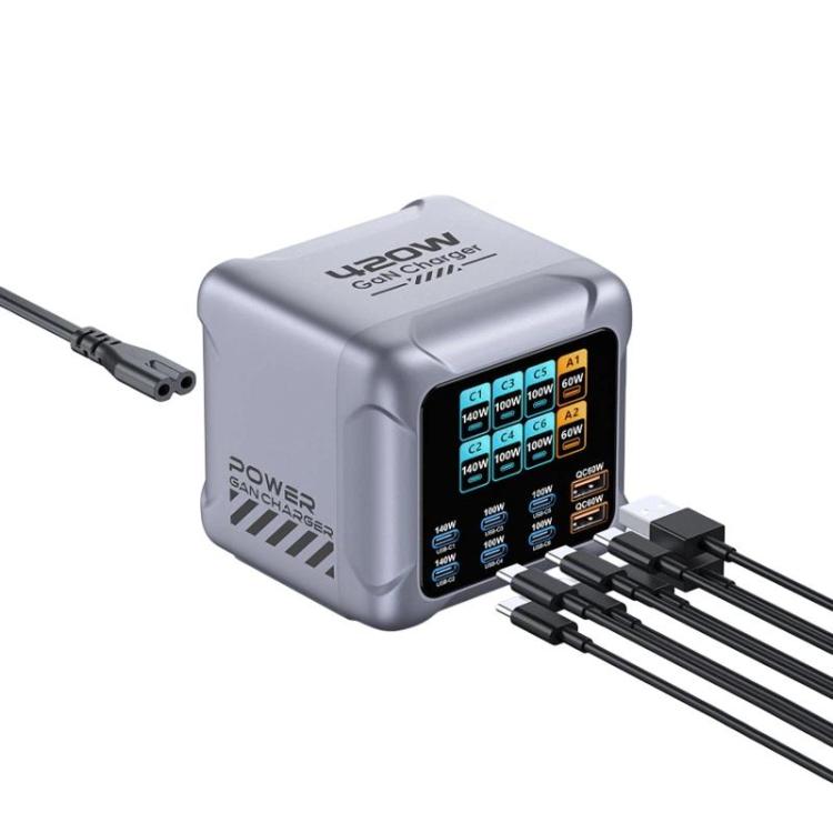 420W GaN Super Fast Charging Multi-Port Charger, EU Plug, US Plug, UK Plug, AU Plug, KR Plug