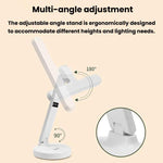 Xiajule Eye-Caring Study Desk Lamp With Time Display 3-Color Temperature Dimmable Reading Bedside Lamp, XH4000, XH4800