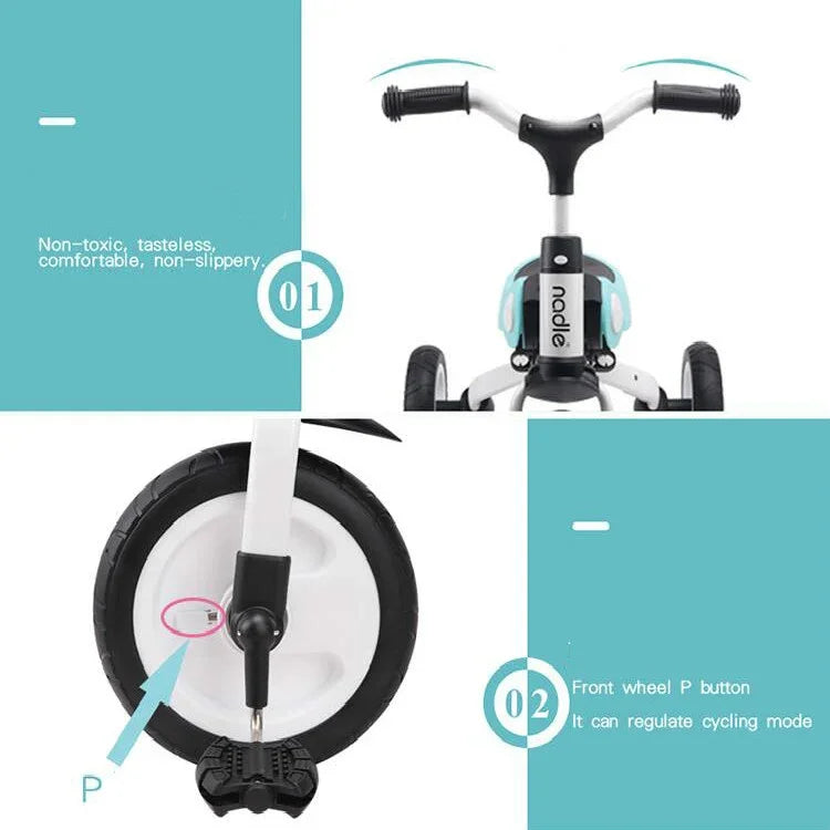 Ride On Toys Baby Tricycle Children Folding Bike Kids Scooter, Baby Tricycle