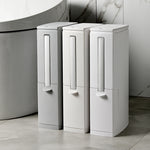 Bathroom Toilet Toilet Brush Integrated Pressing Open Lid Square Trash Can Set with Brush