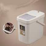 Office Plastic Tea Residue Bucket Tea Waste Bucket Push Lid Portable Trash Can, 7L, 10L