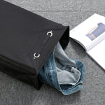 Drawstring Style Laundry Hamper PU Bottom Oxford Cloth Dirty Clothes Storage Bag Small Foldable Laundry Basket