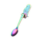Creative Coffee Spoon Mermaid Shape Handle Spoons Flatware Drinking Tools, Black, Gold, Symphony, Rose Gold, True Color