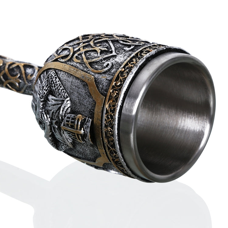 3D Viking Skull Coffee Beer Mug Skull Mug Beer Wine Drink Gift Stainless Steel Knight Decorative Cup for Men, Goblet, Mug
