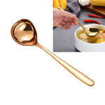 Stainless Steel Sauce Spoon Creative Big Head Long Handle Spoon, Gold, Rose Gold, Colorful