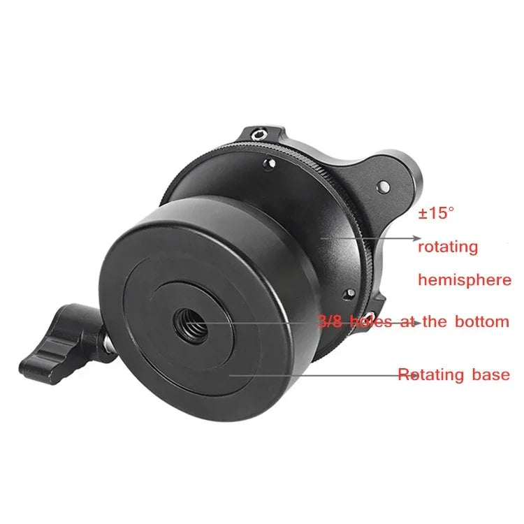 BENXIN DY-60N Universal Horizontal Adjustment Base Panoramic Pan-tilt SLR Camera Adjustment Table Hemispherical Base, DY-60N 1/4 inch
