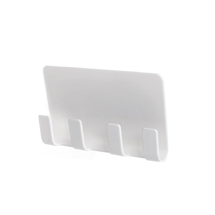 Practical Wall Sticking Phone Charging Holder Socket Strong Sticky Adhesive Sopport Rack Shelf With Hooks
