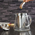 Stainless Steel Clear Heat Resistant Glass Filter Tea Pot, Capacity: 750ml, Capacity: 750ml