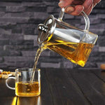 Stainless Steel Clear Heat Resistant Glass Filter Tea Pot, Capacity: 750ml, Capacity: 750ml