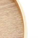 Creative Round Solid Wood Tea Tray Hotel Wooden Tay Storage Tray, Diameter: 37.5cm, Wood Color, Diameter: 37.5cm