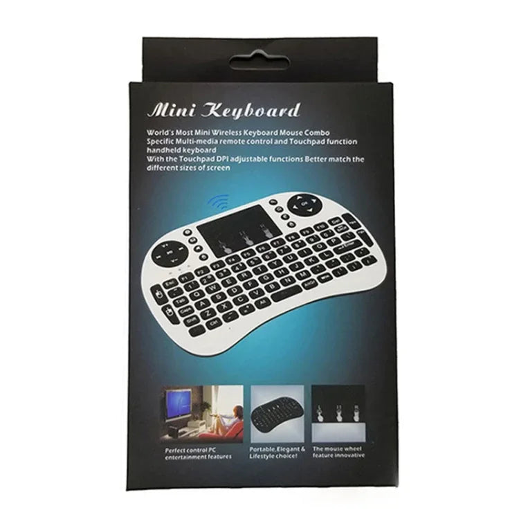 Support Language: French i8 Air Mouse Wireless Backlit Keyboard with Touchpad for Android TV Box & Smart TV & PC Tablet & Xbox360 & PS3 & HTPC/IPTV, French