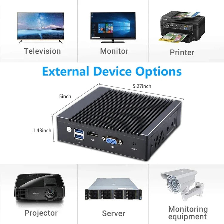 K660G4 Windows and Linux System Mini PC, Intel Celeron Processor N2840 Quad-Core 2M Cache,1.83GHz, up to 2.25GHz, 8GB RAM + 128GB SSD, US Plug, 8GB+128GB AU Plug, 8GB+128GB EU Plug, 8GB+128GB UK Plug, 8GB+128GB US Plug