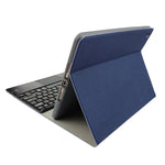 RK508C Detachable Magnetic Plastic Bluetooth Keyboard with Touchpad + Silk Pattern TPU Tablet Case for iPad 9.7 inch, with Pen Slot & Bracket, RK508C