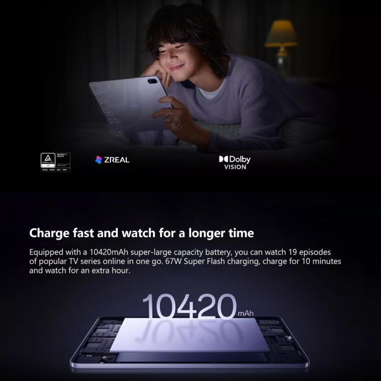 OPPO Pad 5 12.1 inch Tablet PC, 12GB+256GB, ColorOS 16.0 MediaTek Dimensity 9400+ Octa Core, 12GB+256GB