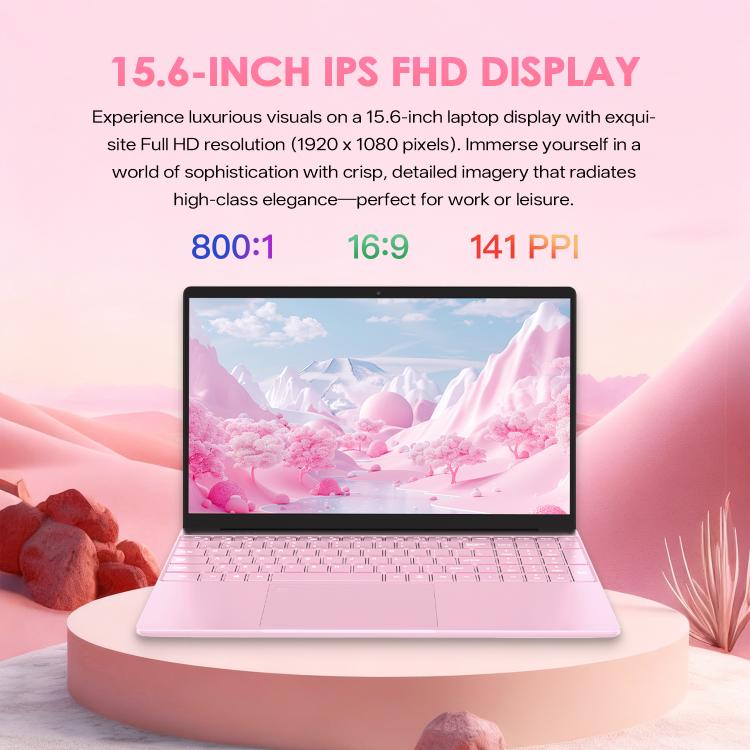 GXMO T152J 15.6 inch Laptop, No Memory, Windows 11 Pro Intel Celeron N5100 Quad Core, Support Fingerprint Unlock, AU Plug, No Memory, AU Plug