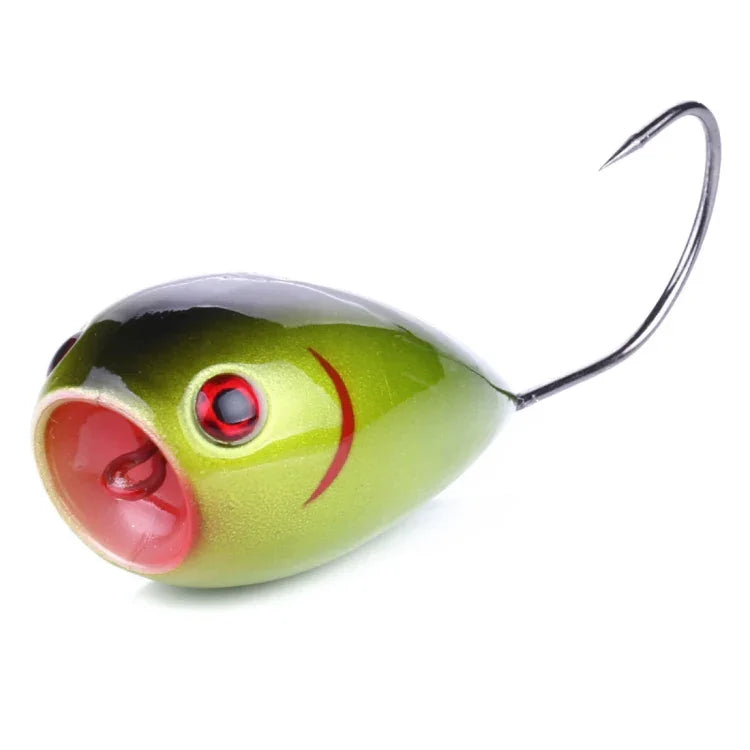 HENGJIA PO036 8 PCS 8cm/13g Big Mouth Single Hook Hitting Water Wave Hard Bait Lure Outdoor Fishing Gear Lure Fishing Bait Fishing Tackle, PO036