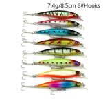 HENGJIA Set002 43 PCS Sequin Set Metal Sequins False Bait Fresh Sea Bass Fishing Bait Set, Length: 5 to 10.5cm, Bagged