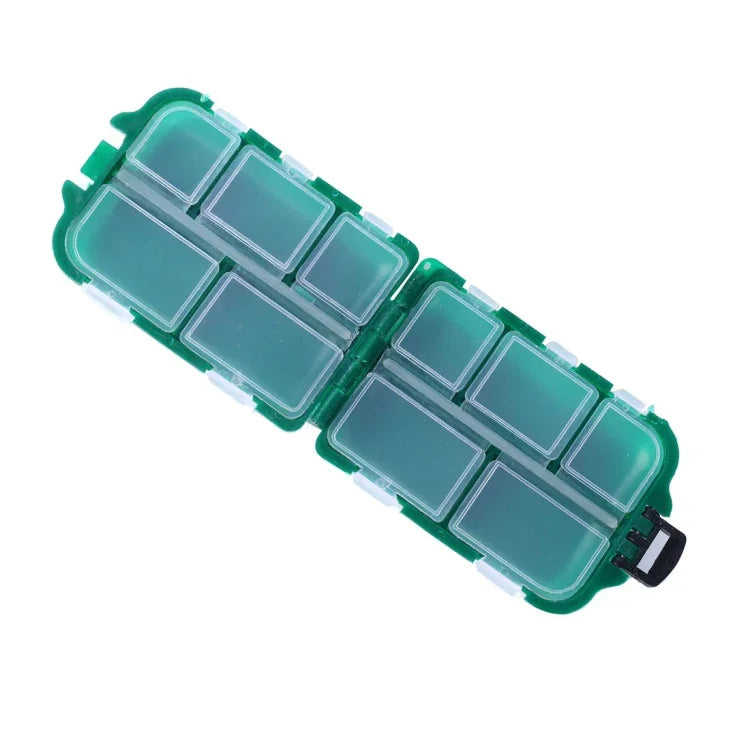 HENGJIA qt061-1 Ten Grid Clamshell Fishing Gear Storage Fishing Tackle Box, qt061-1