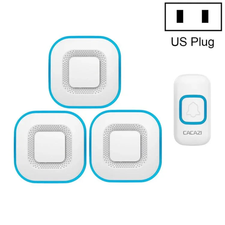 CACAZI V028F 1 For 3 Wireless Music Doorbell without Battery - Trustpick