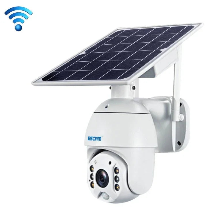 ESCAM QF280 HD 1080P IP66 Waterproof WiFi Solar Panel PT IP Camera without Battery, Support Night Vision / Motion Detection / TF Card / Two Way Audio - Trustpick