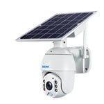 ESCAM QF480 EU Version HD 1080P IP66 Waterproof 4G Solar Panel PT IP Camera without Battery, Support Night Vision / Motion Detection / TF Card / Two Way Audio - Trustpick