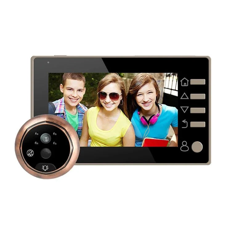 M4300D 4.3 inch TFT Color Display Screen 3.0MP Security Camera Video Smart Doorbell, Support TF Card (32GB Max) & Night Vision & Motion Detection - Trustpick