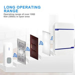 N15K - 1T1 - B 110dB Wireless IP55 Waterproof Low Power Consumption WiFi Doorbell Receiver with Night Light , 53 Music Options, Receiver Distance: 300m - Trustpick