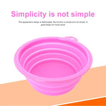 Portable Stretchable Silicon Food Feeder Dish Serving Bowl Water Container for Cat Dog Pet (Random Color Delivery) - Trustpick