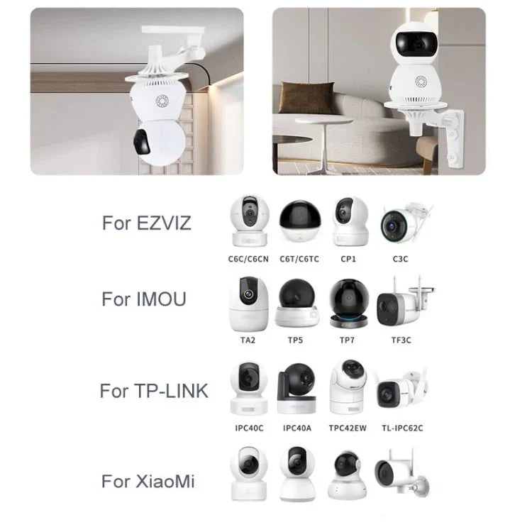 Punch - free Plastic Bracket for Surveillance Swing - head Cameras - Trustpick