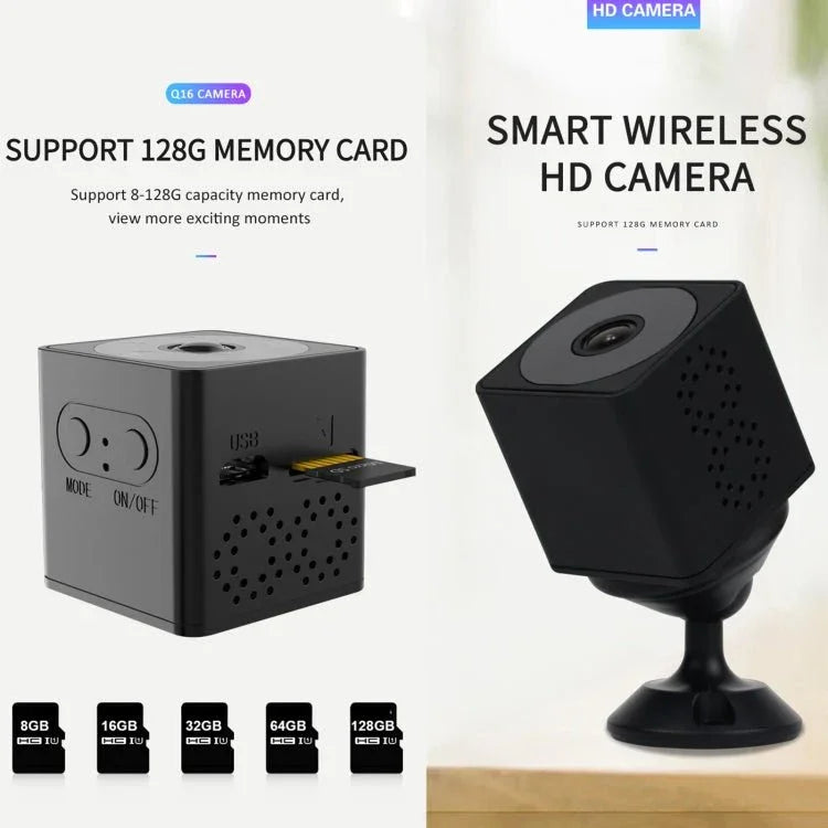 Q16 Mini WiFi Wireless Network Action Camera Wide - angle Recorder with Night Vision and Motion Detection - Trustpick