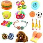 Rubber Squeak Toy for Dog Screaming Chicken Chew Bone Squeaky Ball Dog Toys Tooth Grinding, Random Color Delivery - Trustpick