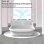 Semi - closed Cat - ear Baffle Cat Litter Basin Deodorization Cat Toilet - Trustpick