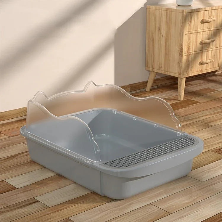 Semi - closed Cat - ear Baffle Cat Litter Basin Deodorization Cat Toilet - Trustpick