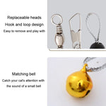 Simulated Insect Feather Cat Teaser Replacement Head Cats Self - Help Toy Bell - Trustpick