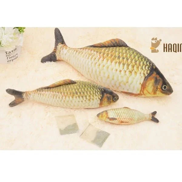 Simulation Fish Toy Funny Cat Toy Fish Stuff Scratching Post Board Toy, Small Size: 21.5 x 8.0 x 5.0cm - Trustpick